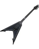 Schecter RavenDark V FR Abbath Signature Electric Guitar in Gloss Black w/ Silver Pin Stripes Finish, 287