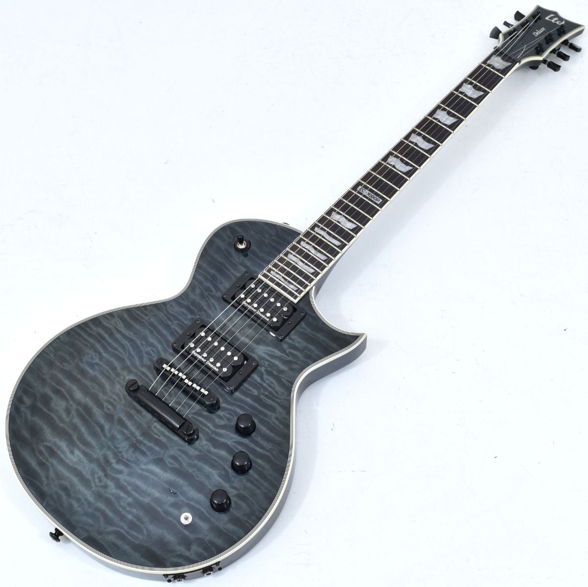 ESP LTD EC1000 Piezo Quilted Maple Electric Guitar See Thru Black