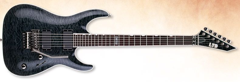 ESP LTD MH 350FR Guitar In See Through Black