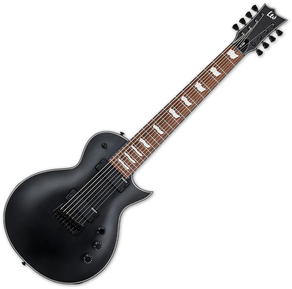 ESP Ltd EC 258 8 String Electric Guitar Black Satin