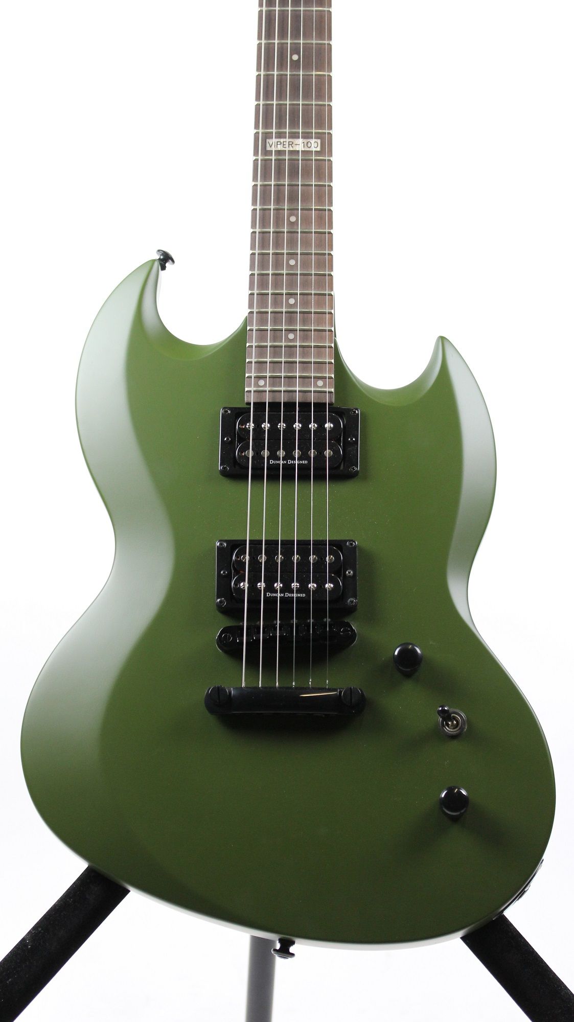 ESP LTD Viper100 Green Satin Sample/Prototype Electric Guitar Rare...