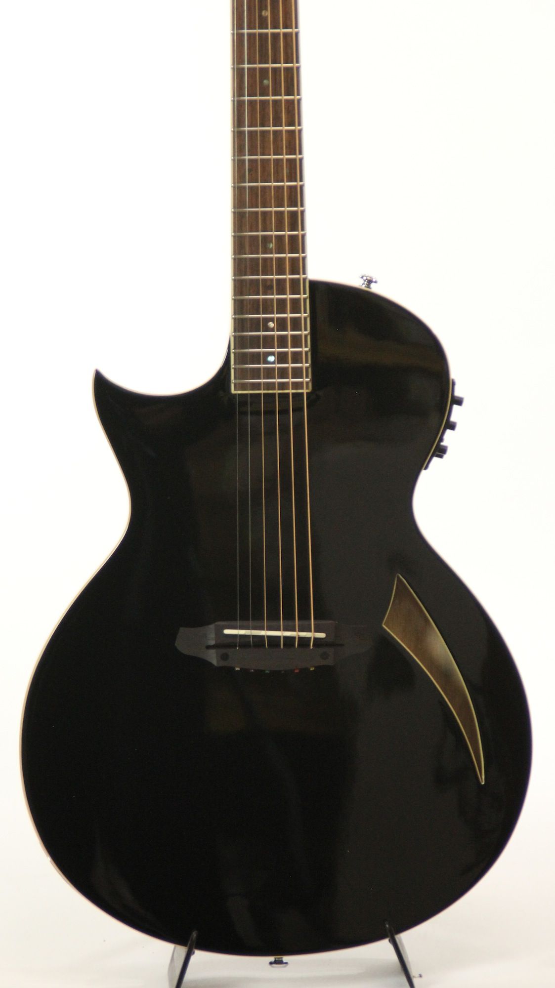 ESP LTD TL6 BLK Thinline Black Left Handed Electric Acoustic Guitar
