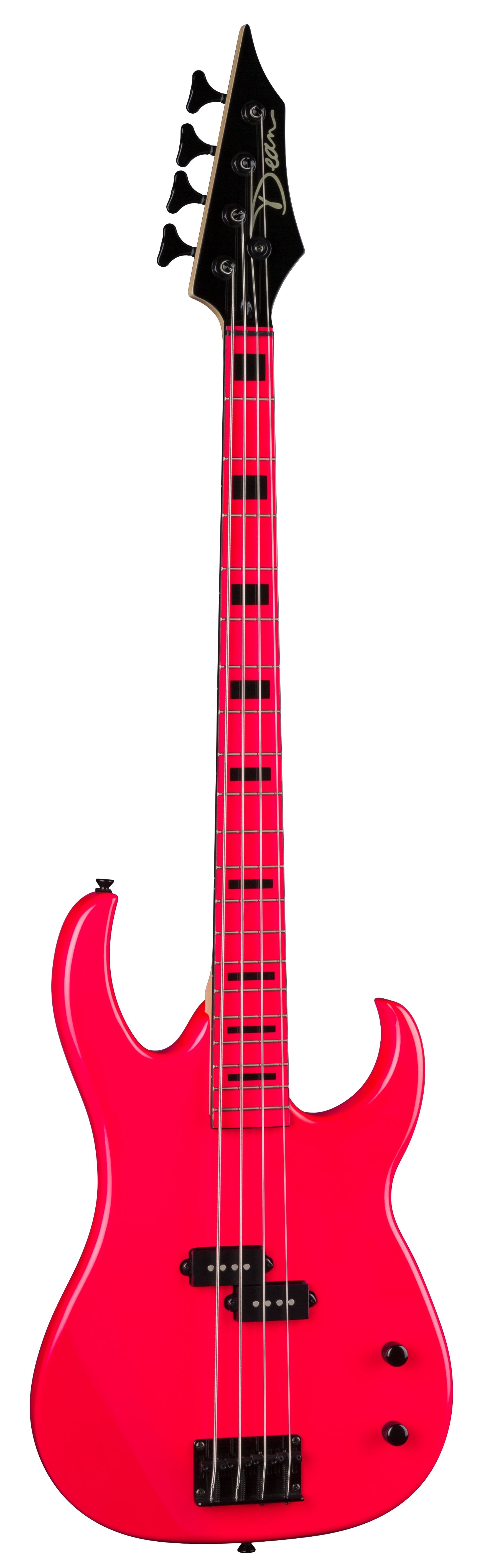 Dean Custom Zone Fluorescent Pink CZONE BASS FLP
