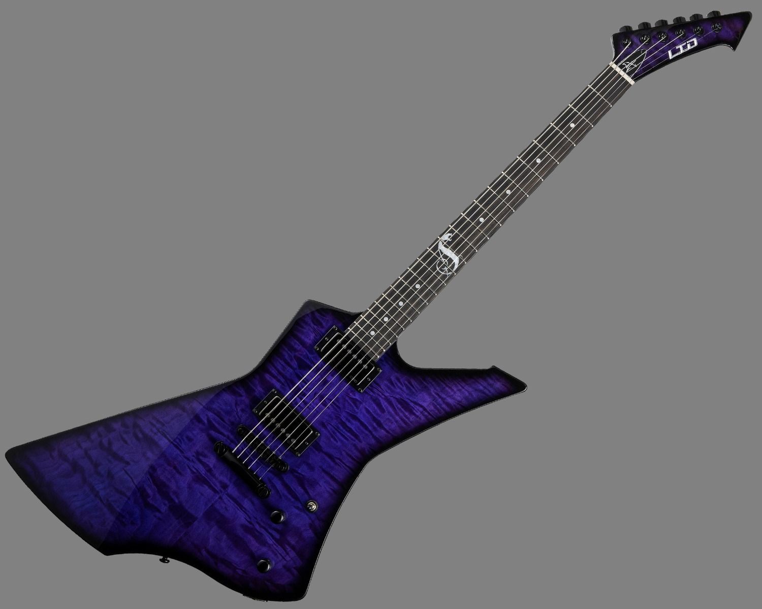 ESP LTD Snakebyte James Hetfield Baritone Guitar in See Thru Purple