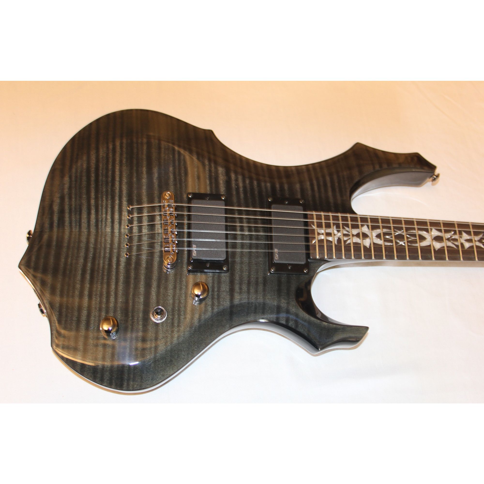 ESP LTD F 400FM See Thru Black Sample Prototype Electric Guitar