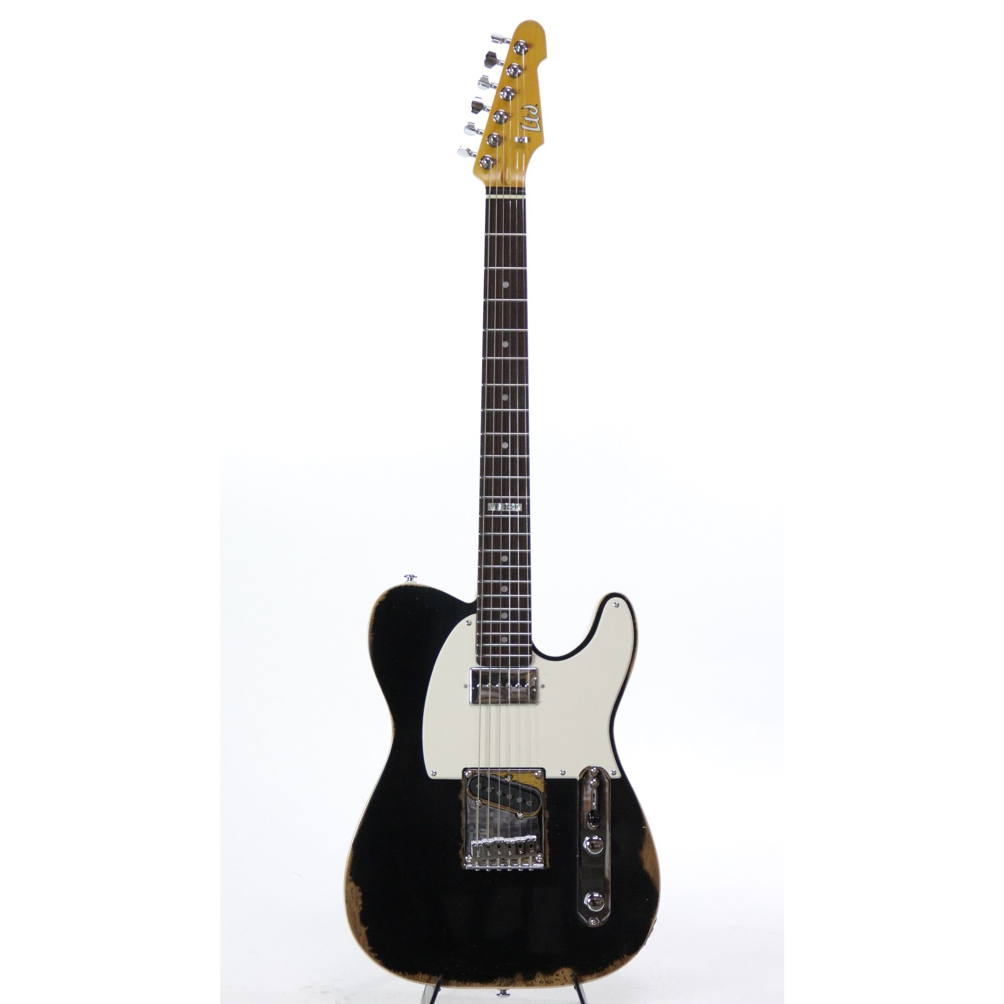 ESP LTD TE 202 Black SS Rare Sample Prototype Electric Guitar Tele Distressed Relic