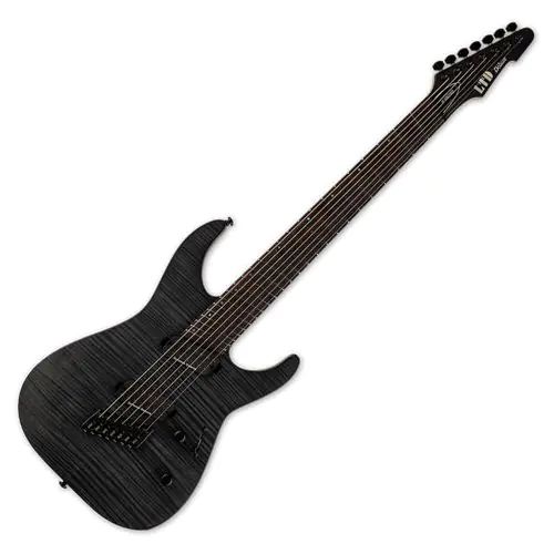 ESP LTD M-1007 Multi-Scale 7 String Electric Guitar See Thru Black Satin, LM1007MSFMSTBLKS