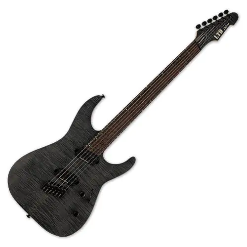 ESP LTD M-1000 Multi-Scale Electric Guitar See Thru Black Satin, LM1000MSFMSTBLKS