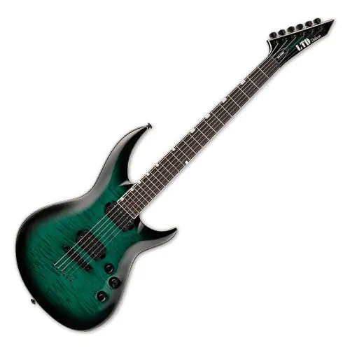ESP LTD H3-1000 Electric Guitar Black Turquoise Burst, LH31000FMBLKTB