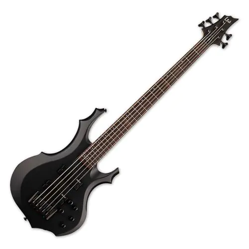 ESP LTD F-205 5 String Electric Bass Black Satin, LF205BLKS