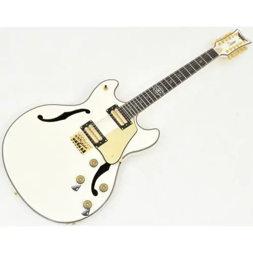 Schecter Wayne Hussey Corsair-12 Semi-Hollow Electric Guitar Ivory B-Stock 0736, 267.B 0736