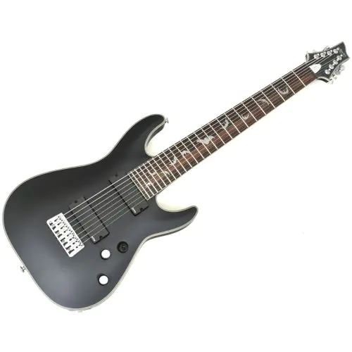 Schecter Damien Platinum-8 Electric Guitar Satin Black B-Stock 0526, 1187