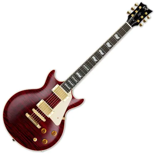 ESP Kirk Hammett KH-DC Guitar in See Thru Black Cherry w/Case, EKHDCSTBC