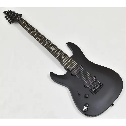 Schecter Damien-7 Left Handed Electric Guitar Satin Black B-Stock 1704, 2475