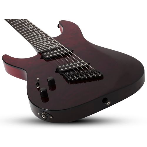 Schecter Reaper-7 Elite Multiscale Lefty Guitar Blood Burst