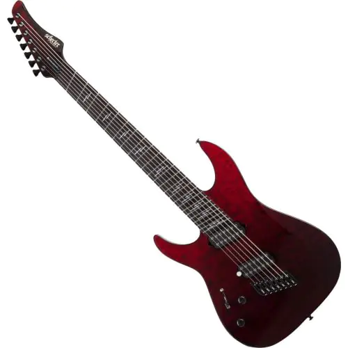 Schecter Reaper-7 Elite Multiscale Lefty Guitar Blood Burst, 2185