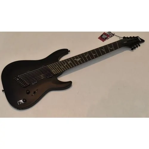 Schecter Damien-8 Multiscale Guitar Satin Black B-Stock 2698, 2477