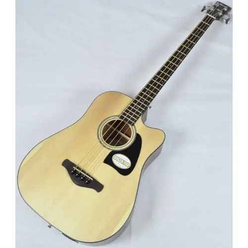 Ibanez AWB50CE-LG Artwood Series Acoustic Electric Bass in Natural Low Gloss Finish, AWB50CELG