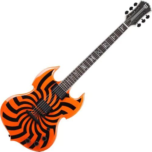 Wylde Audio Barbarian Orange Buzzsaw Guitar, WYLDE 4571