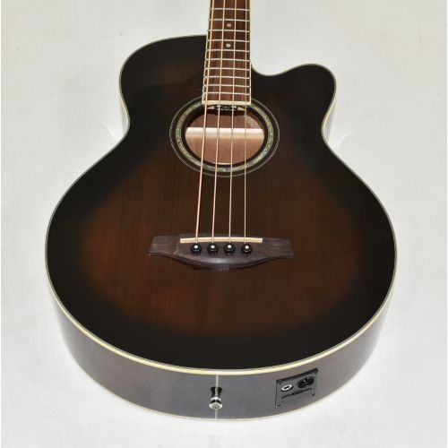 Ibanez AEB10E-DVS Artwood Series Acoustic Electric Bass in Dark Violin Sunburst High Gloss Finish 9688
