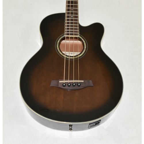 Ibanez AEB10E-DVS Artwood Series Acoustic Electric Bass in Dark Violin Sunburst High Gloss Finish 9676