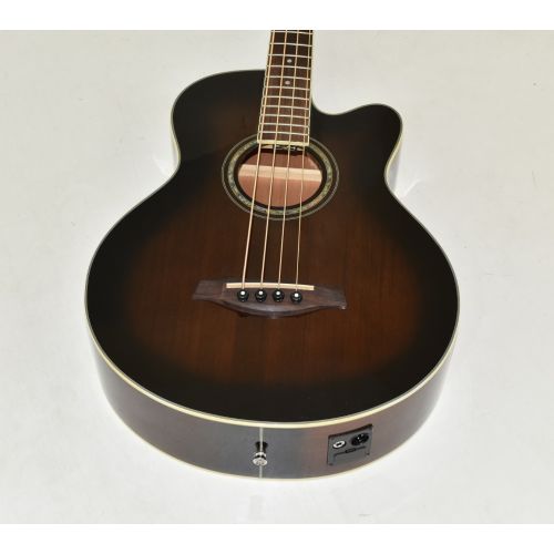 Ibanez AEB10E-DVS Artwood Series Acoustic Electric Bass in Dark Violin Sunburst High Gloss Finish 9697