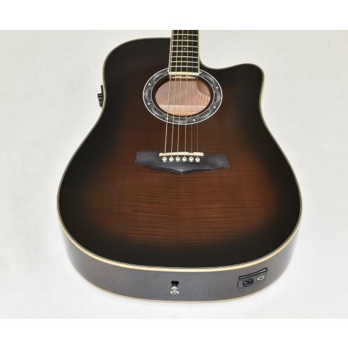 Ibanez PF28ECEDVS PF Series Acoustic Guitar in Dark Violin Sunburst 0006