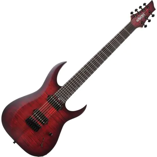 Schecter Sunset-7 Extreme Electric Guitar Scarlet Burst B0599, 2573