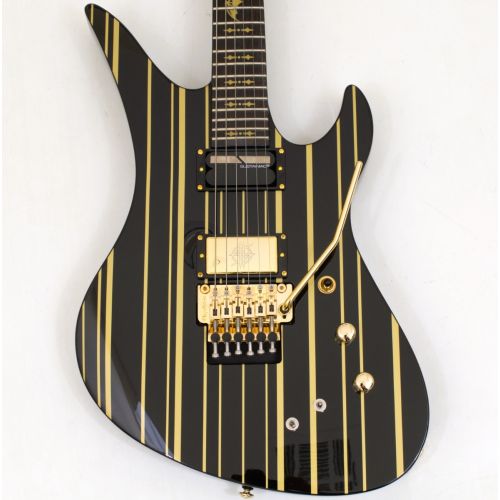 Schecter Synyster Custom-S Guitar Gloss Black Gold B-Stock 0530