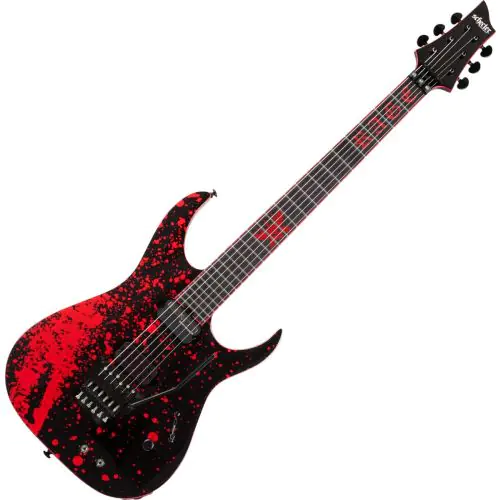 Schecter Sullivan King Banshee-6 FR-S Guitar Obsidian Blood Finish, 2484