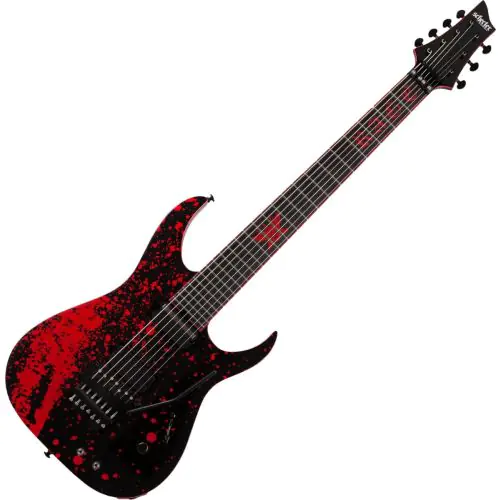 Schecter Sullivan King Banshee-7 FR-S Guitar Obsidian Blood Finish, 2485