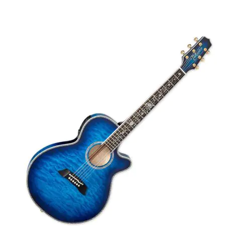 Takamine TSP100 DBS Acoustic Electric Guitar Deep Blue Sunburst, TAKTSP100DBS