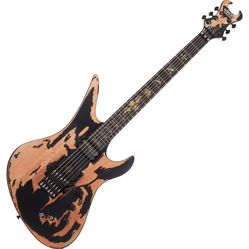Schecter Synyster Custom-S Guitar Distressed Satin Black, 1749