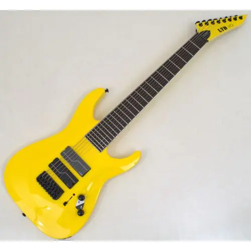 ESP LTD SC-608 Baritone Stephen Carpenter Guitar Yellow B-Stock 1789, LSC608BYELF1