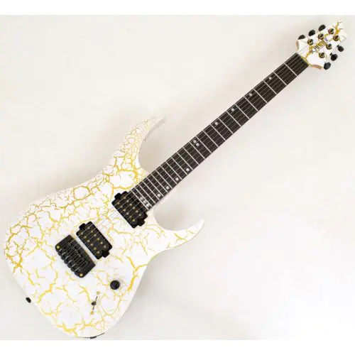 Schecter USA Sunset Extreme 6 White Gold Satin Crackle Guitar, 7351