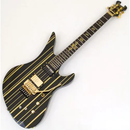 Schecter Synyster Custom-S Guitar Gloss Black Gold B-Stock 1456, 1742