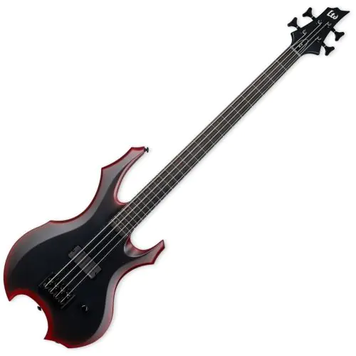 ESP LTD FL-4 Fred Leclercq Bass Black Red Burst Satin B-Stock, LFL4BLKREDBS