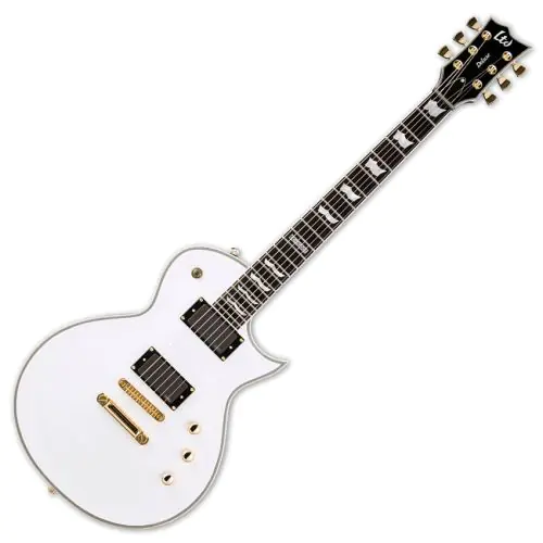 ESP LTD EC-1000T/CTM SW Snow White Electric Guitar, LTD EC-1000T/CTM SW