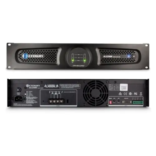 Crown Audio XLC 2500 Two-channel 500W Power Amplifier, XLC2500
