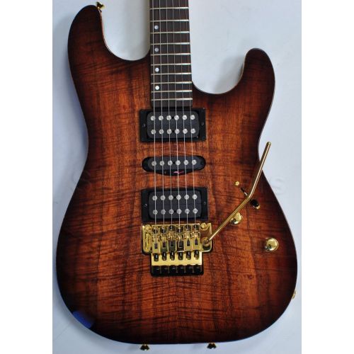 Schecter CET Koa Top USA Custom Shop Electric Guitar Tobacco Burst 