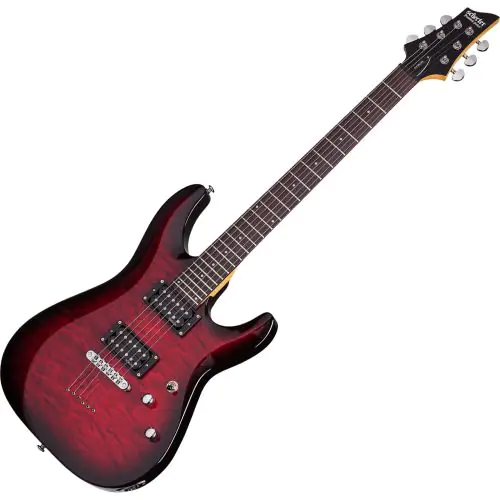 Schecter C-6 Plus Electric Guitar See-Thru Cherry Burst, 447