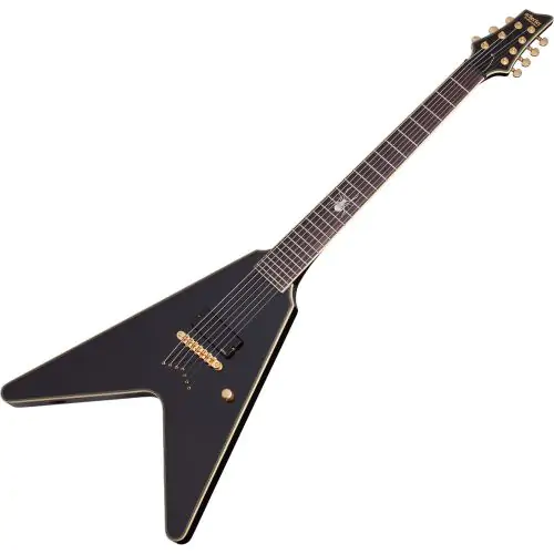 Schecter Signature Chris Howorth V-7 Electric Guitar Metallic Black, 257