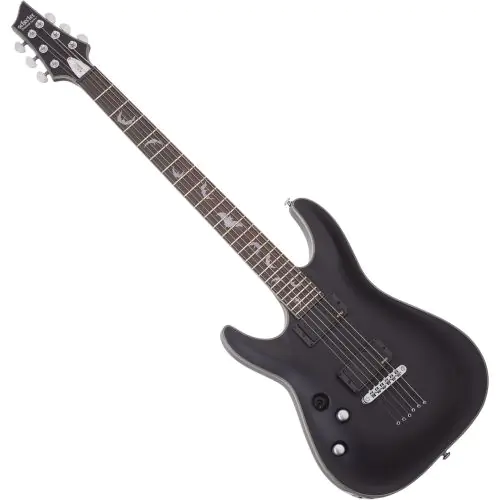 Schecter Damien Platinum-6 Left-Handed Electric Guitar Satin Black, 1182
