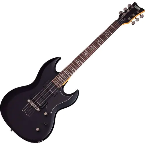 Schecter Demon S-II Electric Guitar in Satin Black Finish, 3210