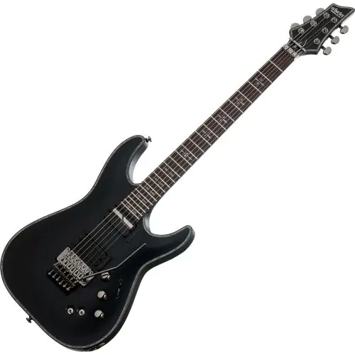 Schecter Hellraiser Passive C-1 FR S Electric Guitar in Satin Black Finish, 3064