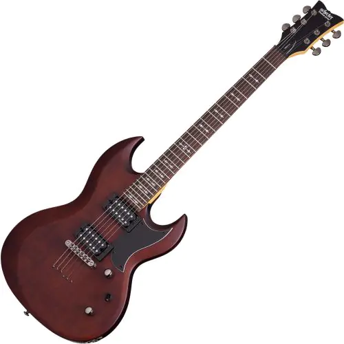 Schecter S-II Omen Electric Guitar in Walnut Satin Finish, 2058