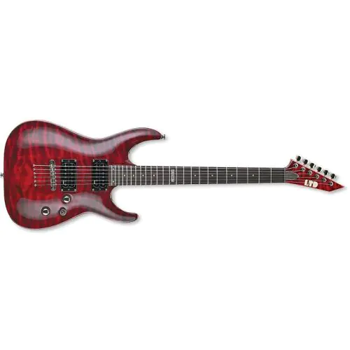 ESP LTD MH-100QMNT Guitar in See-Through Black Cherry, MH-100QMNT SBC