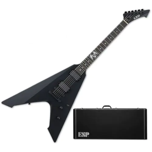 ESP LTD James Hetfield Vulture Electric Guitar in Black Satin, LTD JH VULTURE-BLKS