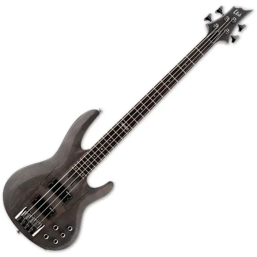 ESP LTD B-204SM Electric Bass in See Thru Black Satin, B-204SM-STBLKS