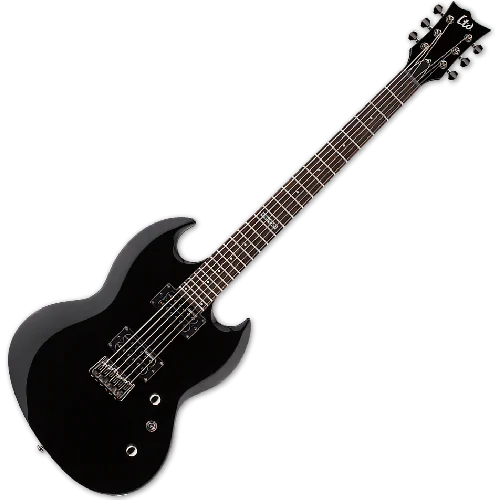 ESP LTD VIPER-200 Baritone Electric Guitar in Black, VIPER-200B BLK